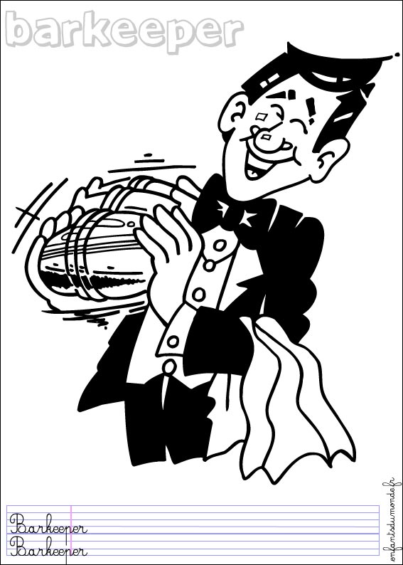 coloriage barman 1